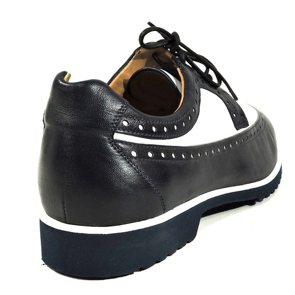 PAKERSON ?? MEN\'S BLUE & WHITE LEATHER FASHION OXFORD SHOES main image 8